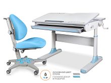 Комплект Mealux Edmonton Multicolor Lite + ErgoKids Jasper (Y-105 KP), (стол+кресло) голубой