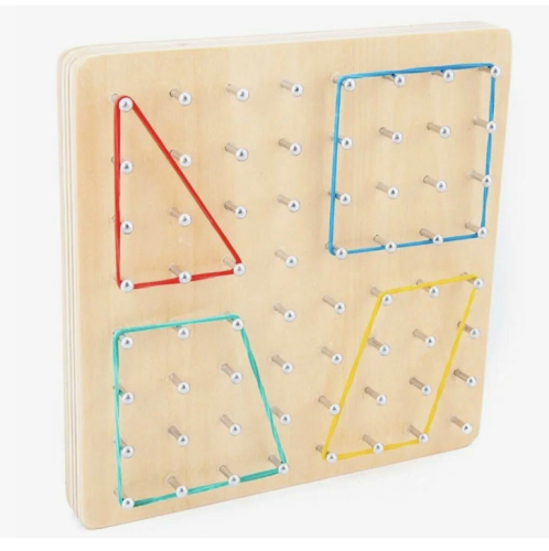 Деревянный геоборд с резинками и карточками нейротренажер (развивающие игры) фото 5