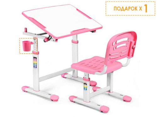 Комплект парта и стульчик Mealux EVO-07 розовый