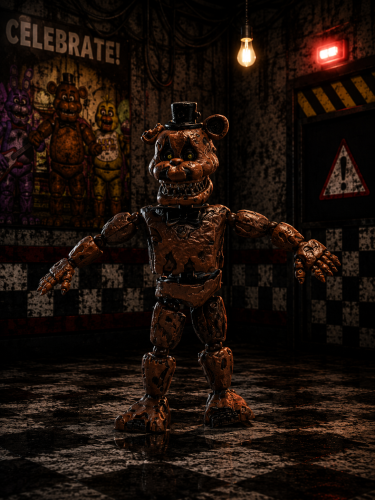 Фигурка Кошмарный Фредди ФНАФ разборный, с подсветкой  (Freddy FNAF) фото 9