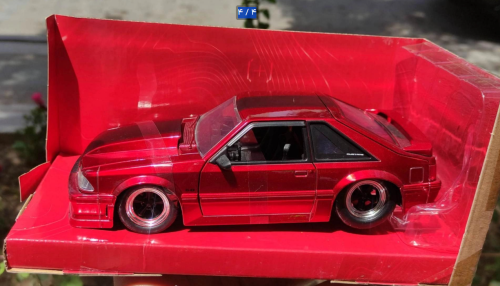 Машина Jada Bigtime Muscle 1:24 1989 Ford Mustang GT (красный) фото 6
