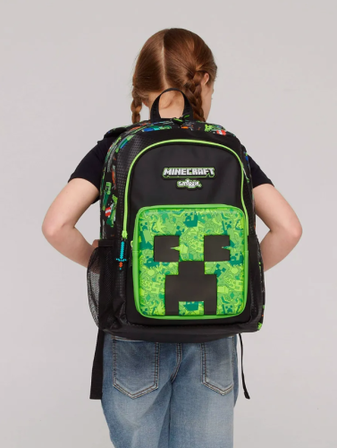 Рюкзак школьный Майнкрафт Крипер классический фото 3