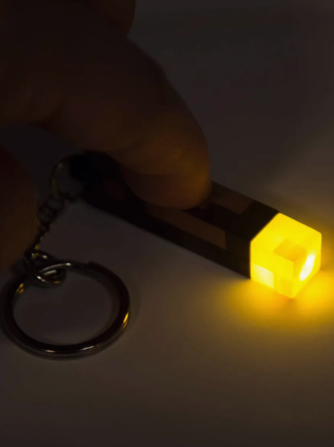 Брелок Майнкрафт Факел с подсветкой (Minecraft) фото 2