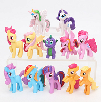 (большие) Пони 12 шт Набор фигурок My Little Pony 5-7,5 см