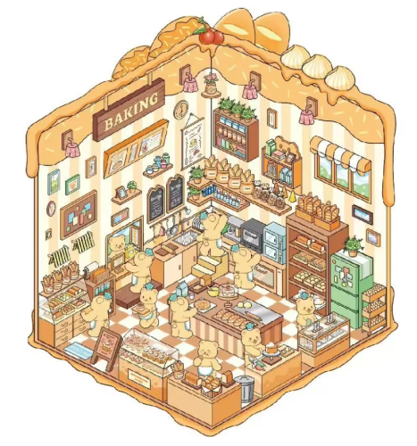 (№1) 3D Наклейки для творчества румбокс антистресс (4 комнаты + 1 сад в подарок) с пинцетом фото 3