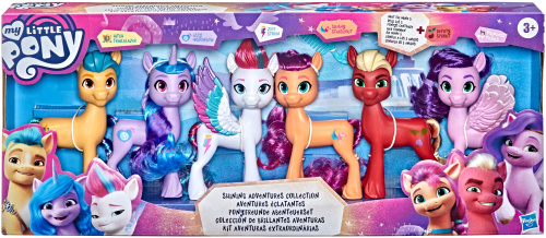 Фигурки Hasbro My Little Pony Набор из 6 сияющих коллекционных пони Новое поколение 6 Мега Пони F1783 фото 3