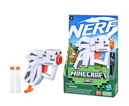 (белый) Бластер пистолет Нерф Майнкрафт MicroShots Minecraft Ender Dragon