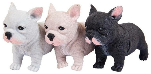 (чёрный) Игрушка-тянучка собака французский бульдог Junfa (сквиш) фото 5