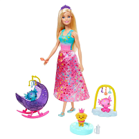 Набор игровой Barbie Заботливая принцесса Детский сад для драконов GJK51 (GJK49) Барби