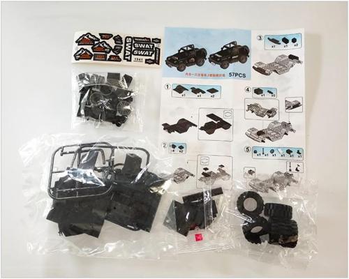 Машина конструктор 57 деталей (внедорожник, джип) фото 6