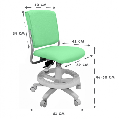 Растущее детское кресло с подставкой для ног RIFFORMA-25 (зеленое) фото 3