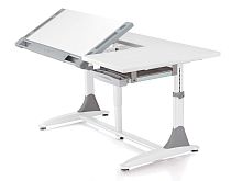 Парта трансформер для детей Comf-pro King Desk (Цвет столешницы:Белый, Цвет ножек стола:Серый)