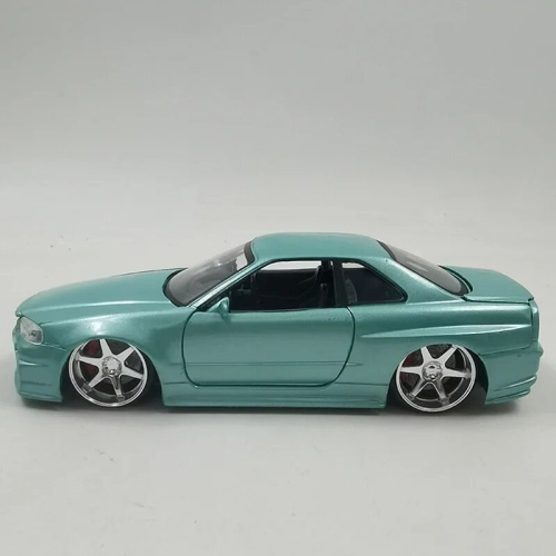 Машина Jada 1:24 Brian 2002 Nissan Skyline GT-R GTR R34 BNR34 (бирюзовый) фото 2