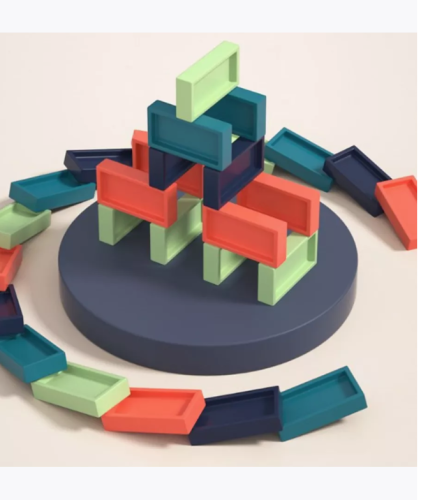 Электрический паровозик-домино 60 деталей (свет, звук) фото 5