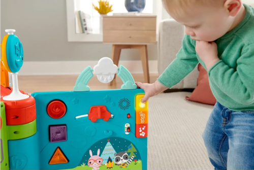 Fisher-Price HCL02 Giant Sit & Stand Experience Book, электронная обучающая книжка и игровой центр для младенцев и малышей фото 8