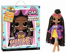 Кукла L.O.L. Surprise! OMG Travel Doll Sunset Трэвэл Сансет 576570 (Путешествие)
