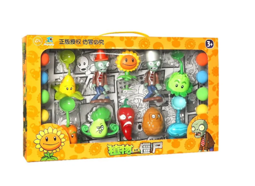 686-35 (8 растений + 2 зомби) Игровой набор Зомби Против Растений / Plants vs Zombie фото 6