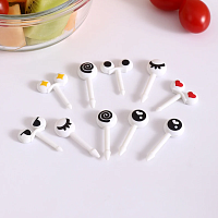 Пластиковые зубочистки Глазки (в наборе 10 шт.) Шпажки для канапе, фруктов