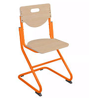 Детский растущий стул Астек SK-2 береза/ оранжевый