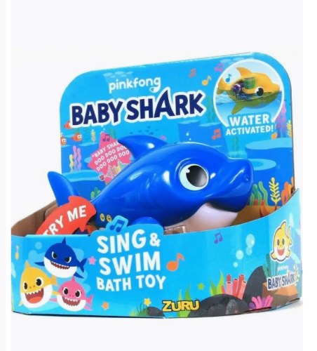 (синий) Игрушка для ванной акула Baby Shark Zuru фото 3