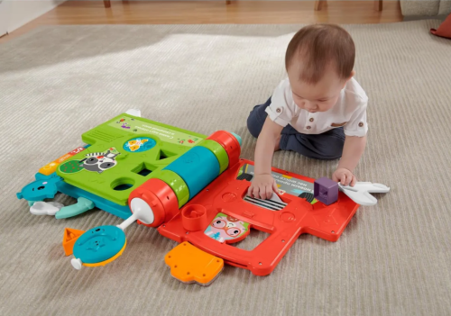 Fisher-Price HCL02 Giant Sit & Stand Experience Book, электронная обучающая книжка и игровой центр для младенцев и малышей фото 7