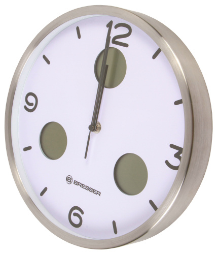 Часы настенные Bresser MyTime io NX Thermo/Hygro, 30 см, белые фото 6
