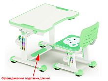 Комплект парта и стульчик Mealux BD-09 Teddy (Цвет столешницы:Белый, Цвет ножек стола:Зеленый)