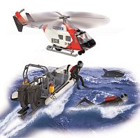 Набор машин Dickie Toys полицейский вертолет, катер, акула, аквалангисты (3825003)