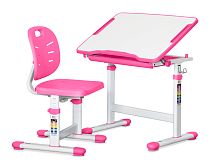 Комплект ErgoKids (стол+стул) Evo-06 Ergo Pink (арт. Evo-06 Ergo PN) - столешница белая / цвет пластика розовый