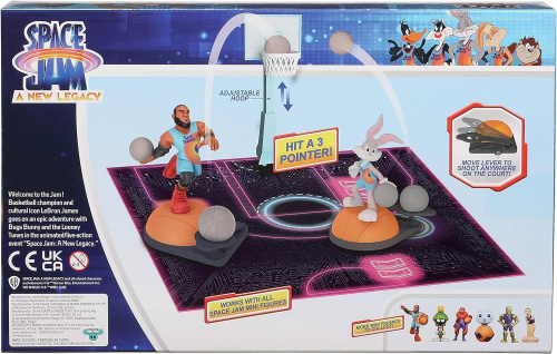 14576 Space Jam Moose Toys Игровой набор баскетбол Legacy Gametime с фигурками Леброна и Багза Банни фото 2
