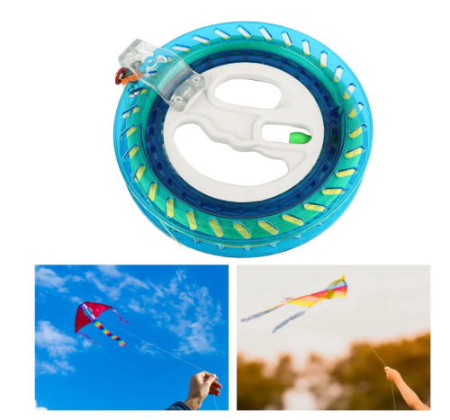 (синий) Большой воздушный змей Сокол 150 см с катушкой фото 6