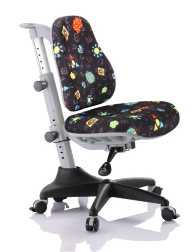 Детское эргономичное кресло Comf-pro Match Chair (Матч) (Цвет обивки:Черный с жучками, Цвет каркаса:Серый)