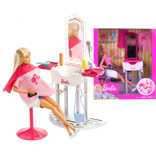DVX51-1 Набор мебели с куклой Barbie Парикмахерская мебель 