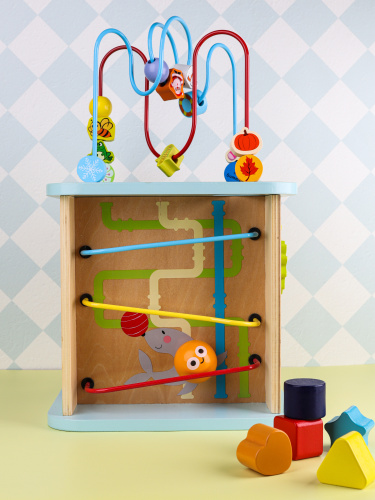 Развивающий игровой куб Smart Baby деревянный (бизикуб) фото 3