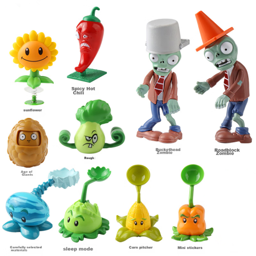 686-35 (8 растений + 2 зомби) Игровой набор Зомби Против Растений / Plants vs Zombie