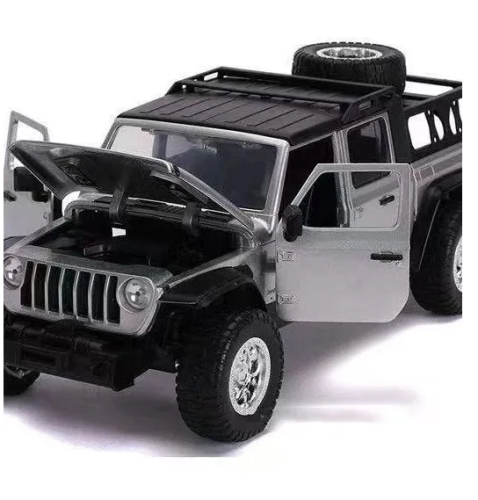2020 Пикап Jada Fast and Furious 1:24 Jeep Gladiator (Серебристый с черным верхом) фото 5