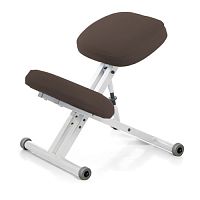 Smartstool  Металлический коленный стул KM01 White с чехлом коричневый