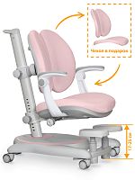 Детское кресло Mealux Ortoback Duo Plus Pink  (арт. Y-510 KP Plus) розовый