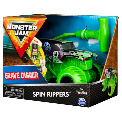 Машинка Monster Jam  Spin Rippers Grave Digger 1:43 фото 4