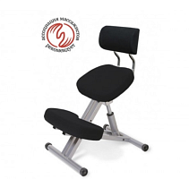 Smartstool KM01B Металлический коленный стул со спинкой (с газлифтом) чёрный