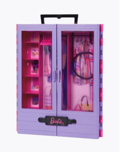 Шкаф Barbie с гардеробом и куклой Барби HJL66 фото 3