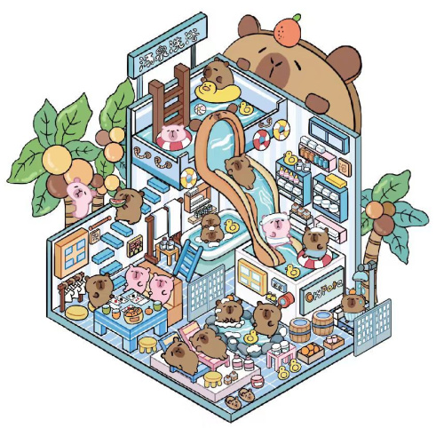 (Кухня) 3D Наклейки для творчества румбокс антистресс (4 комнаты) с пинцетом фото 4