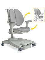 Детское кресло ErgoKids Clever Duo Grey (арт.Y-116 G) - обивка серая