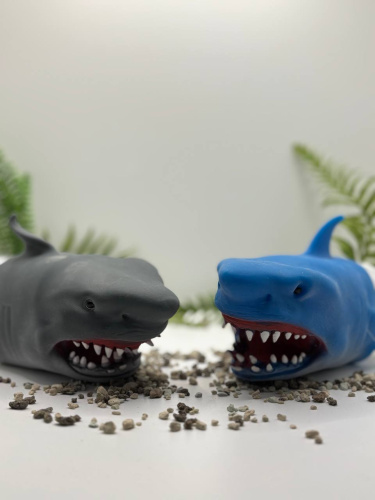 (голубая) Игрушка на руку Акула / Игрушка перчатка (игрушка в ванную) Dino World фото 13