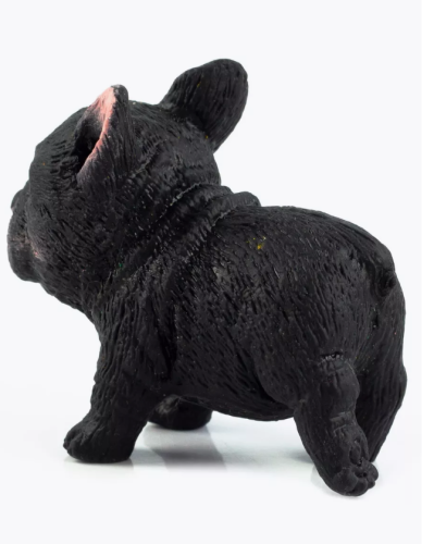 (чёрный) Игрушка-тянучка собака французский бульдог Junfa (сквиш) фото 4