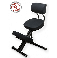 Smartstool KM01BМ Black Металлический коленный стул (со спинкой) чёрный