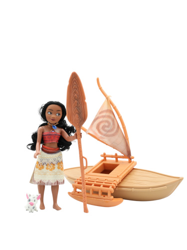 (Мауи+Моана) Игровой набор Мауи, Моана и лодка (Moana) со звуком и аксессуарами фото 14