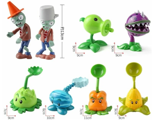 686-7 (12 растений + 2 зомби) Игровой набор Зомби Против Растений / Plants vs Zombie фото 2