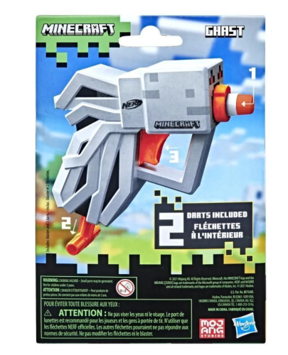 (белый) Бластер пистолет Нерф Майнкрафт MicroShots Minecraft Ender Dragon фото 3