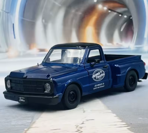 Машина (Пикап) 1:24 Jada 1969 Chevrolet C10 Stepside Pickup с дополнительным комплектом колес фото 2